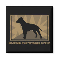 Earthy American Staffordshire Terrier Gifts magnets