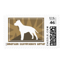Earthy American Staffordshire Terrier Stamps