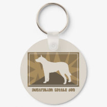 Earthy Australian Cattle Dog Keychain by MenagerieMayhem Earthy Australian Cattle Dog Keychain