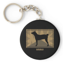 Earthy Basenji Gifts Key Chain