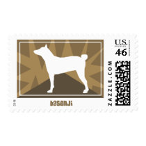 Earthy Basenji Postage Stamps