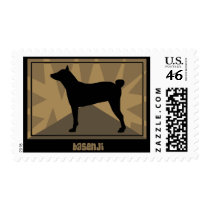 Earthy Basenji Postage Stamps