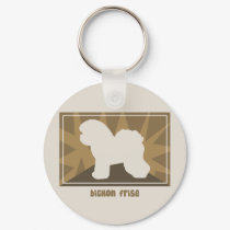 Earthy Bichon Frise Gifts keychains