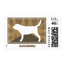 Earthy Bloodhound Postage Stamps by MenagerieMayhem Earthy Bloodhound Postage Stamps
