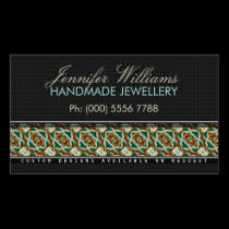 Earthy Boho Batik Jewelry : Black Business Cards business cards