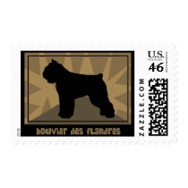 Earthy Bouvier des Flandres Postage Stamps