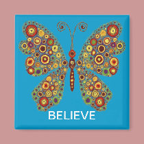 Earthy Butterfly magnets