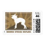 Earthy Chinese Crested Postage Stamps