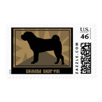 Earthy Chinese Shar Pei Postage Stamps