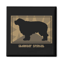 Earthy Clumber Spaniel magnets