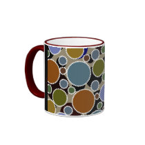 Earthy colored circles background coffee mug