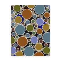 Earthy colored circles background postcards