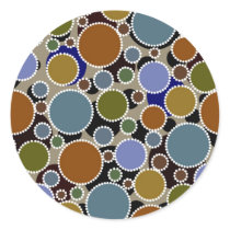 Earthy colored circles background stickers