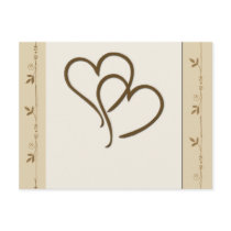 Earthy colors wedding shower postcard