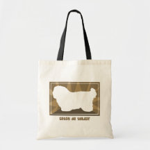 Earthy Coton de Tulear Gifts Canvas Bags