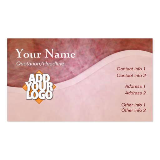 Earthy Curves Business Card (front side)