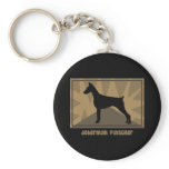 Earthy Doberman Pinscher Keychain