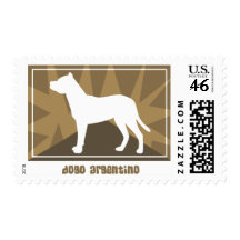Earthy Dogo Argentino Postage Stamps
