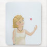 Earthy earnest woman contemplating love art Kris Mousepad