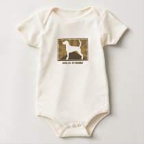 Earthy English Foxhound Infant Creeper t-shirts by MenagerieMayhem Earthy English Foxhound Infant Creeper t-shirts