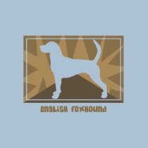Earthy English Foxhound Ladies t-shirts by MenagerieMayhem Earthy English Foxhound Ladies t-shirts