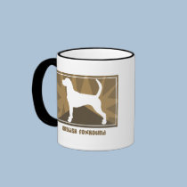 Earthy English Foxhound mugs by MenagerieMayhem Earthy English Foxhound mugs