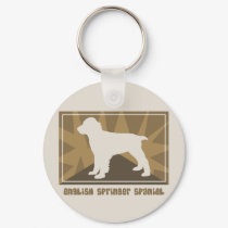 Earthy English Springer Spaniel Keychain