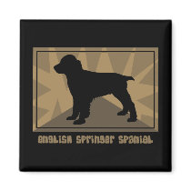 Earthy English Springer Spaniel Magnet by MenagerieMayhem Earthy English Springer Spaniel Magnet