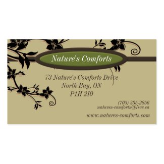 Earthy Floral Business Card profilecard