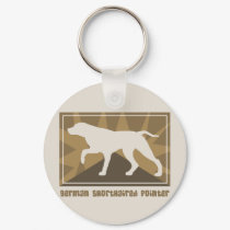 Earthy German Shorthaired Pointer keychains