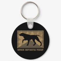 Earthy German Shorthaired Pointer keychains