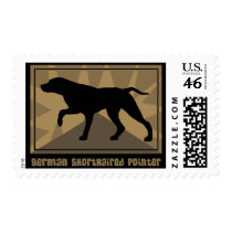 Earthy German Shorthaired Pointer Postage Stamps