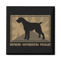 Earthy German Wirehaired Pointer magnets