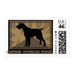 Earthy German Wirehaired Pointer Postage Stamps