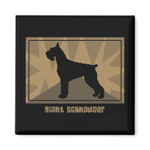 Earthy Giant Schnauzer magnets
