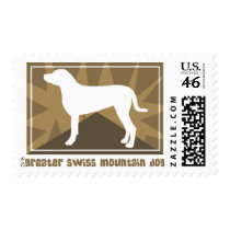 Earthy Greater Swiss Mountain Dog Postage Stamps