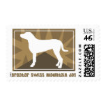 Earthy Greater Swiss Mountain Dog Postage Stamps