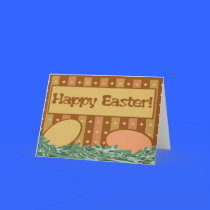 Earthy Happy Easter Eggs Card