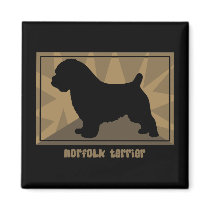 Earthy Norfolk Terrier magnets by MenagerieMayhem Earthy Norfolk Terrier magnets