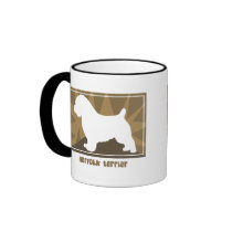 Earthy Norfolk Terrier mugs by MenagerieMayhem Earthy Norfolk Terrier mugs