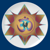 Earthy Om plate plates