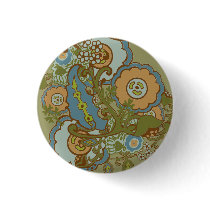 Earthy Paisley Button