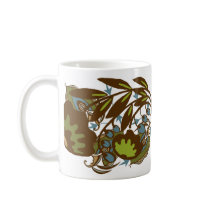 Earthy Paisley Flower mugs