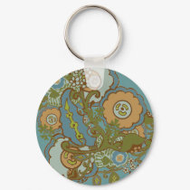 Earthy Paisley keychains