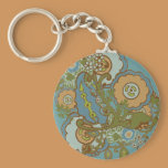 Earthy Paisley keychains
