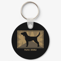 Earthy Plott Hound keychains