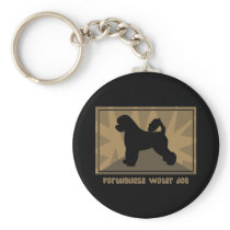 Earthy Portuguese Water Dog Keychain