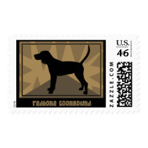Earthy Redbone Coonhound Postage Stamps