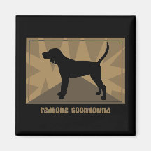 Earthy Redbone Coonhound Refrigerator Magnets