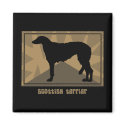 Earthy Scottish Deerhound magnets by MenagerieMayhem Earthy Scottish Deerhound magnets
